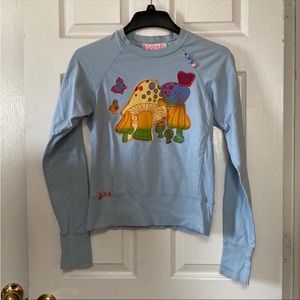 Y2K Fresh Karma Trippy Mushroom Sweatshirt Top